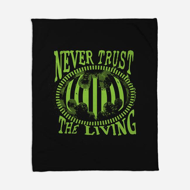 Never Trust The Living Bat-None-Fleece-Blanket-rocketman_art