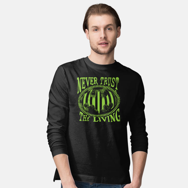 Never Trust The Living Bat-Mens-Long Sleeved-Tee-rocketman_art