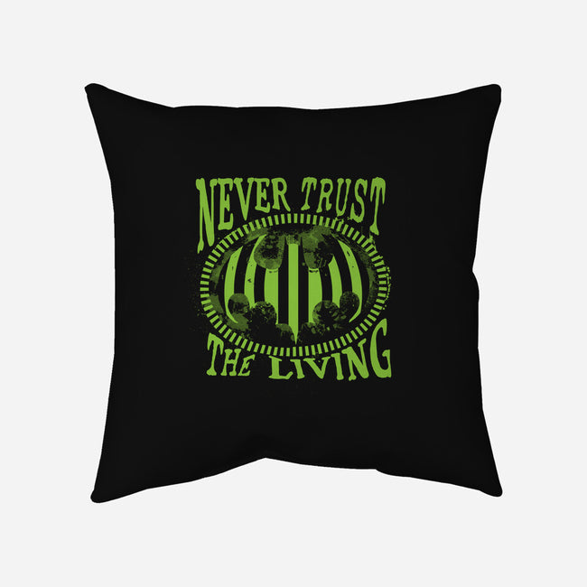 Never Trust The Living Bat-None-Removable Cover w Insert-Throw Pillow-rocketman_art