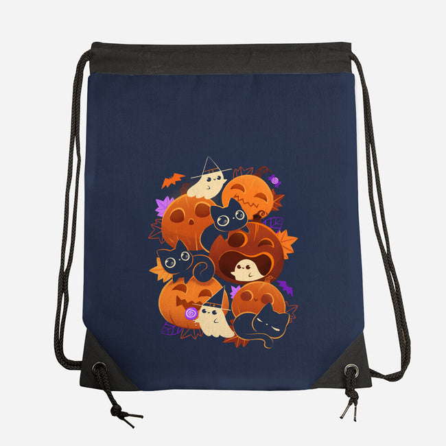 Halloween Party-None-Drawstring-Bag-ricolaa