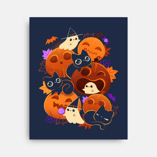 Halloween Party-None-Stretched-Canvas-ricolaa