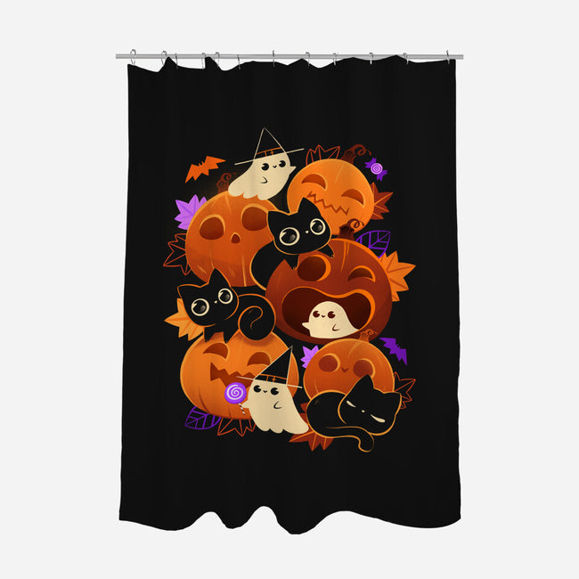 Halloween Party-None-Polyester-Shower Curtain-ricolaa