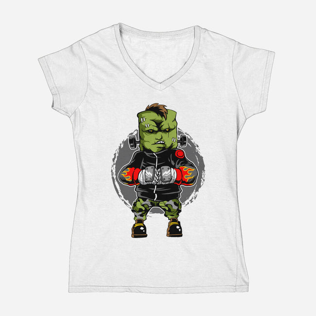 Big Fighter-Womens-V-Neck-Tee-spoilerinc