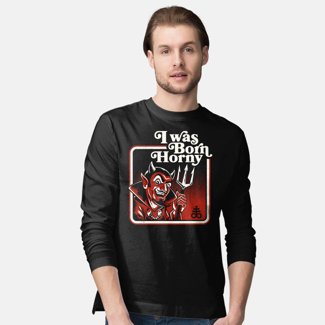 I Was Born Horny-Mens-Long Sleeved-Tee-Nemons