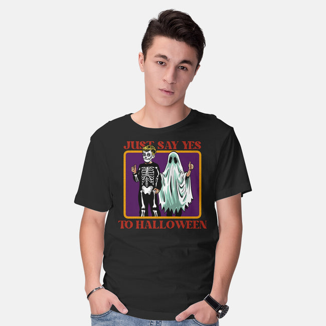 Say Yes To Halloween-Mens-Basic-Tee-zascanauta