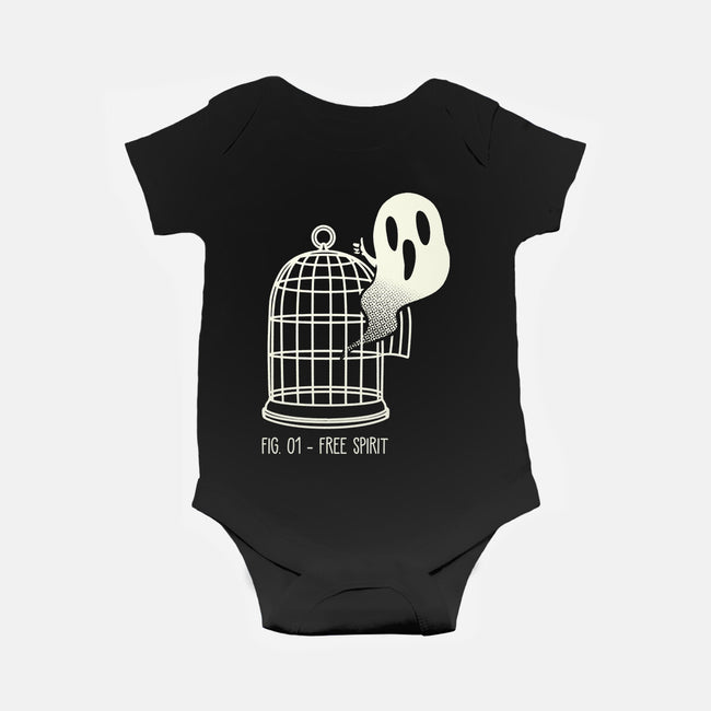 Free Spirit Funny Ghost-Baby-Basic-Onesie-tobefonseca