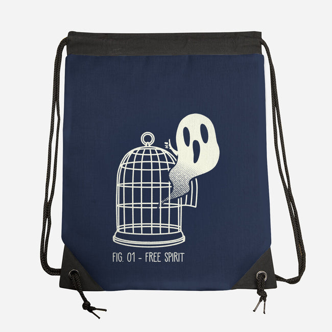 Free Spirit Funny Ghost-None-Drawstring-Bag-tobefonseca