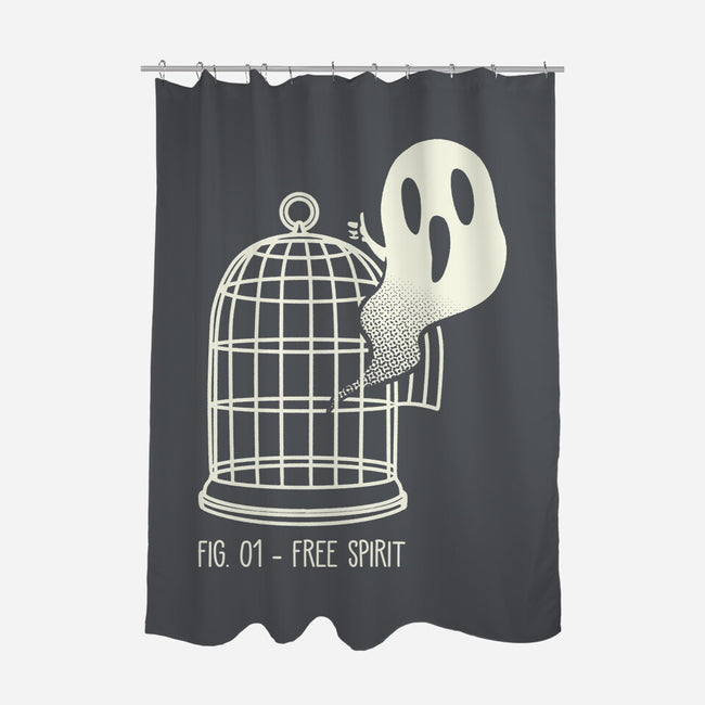 Free Spirit Funny Ghost-None-Polyester-Shower Curtain-tobefonseca