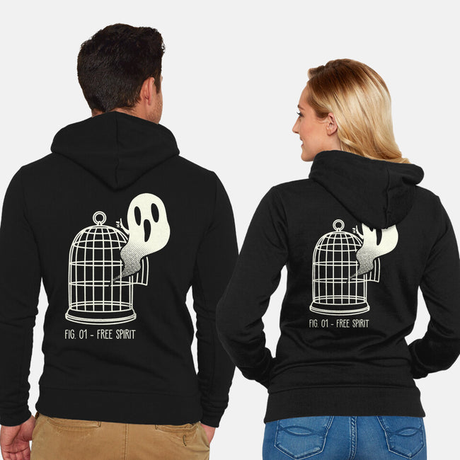 Free Spirit Funny Ghost-Unisex-Zip-Up-Sweatshirt-tobefonseca