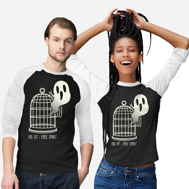 Free Spirit Funny Ghost-Unisex-Baseball-Tee-tobefonseca