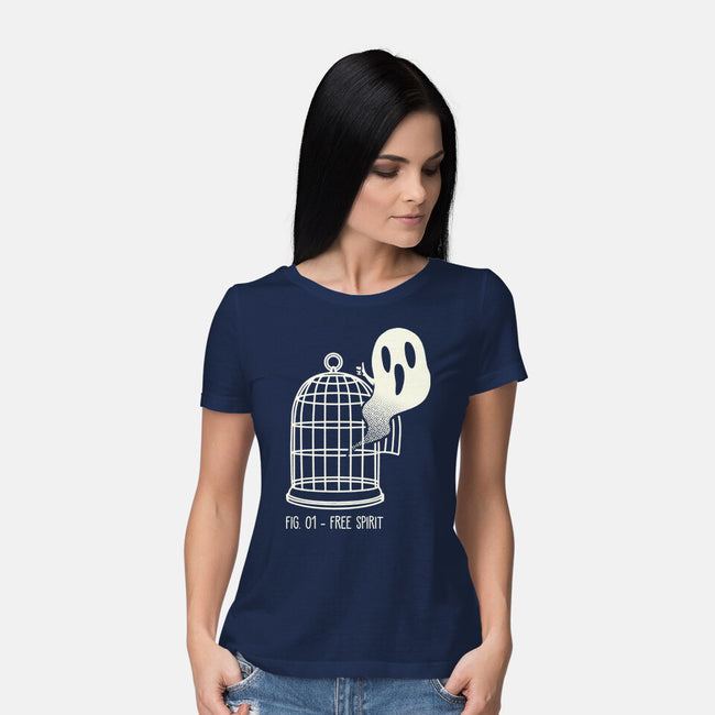 Free Spirit Funny Ghost-Womens-Basic-Tee-tobefonseca