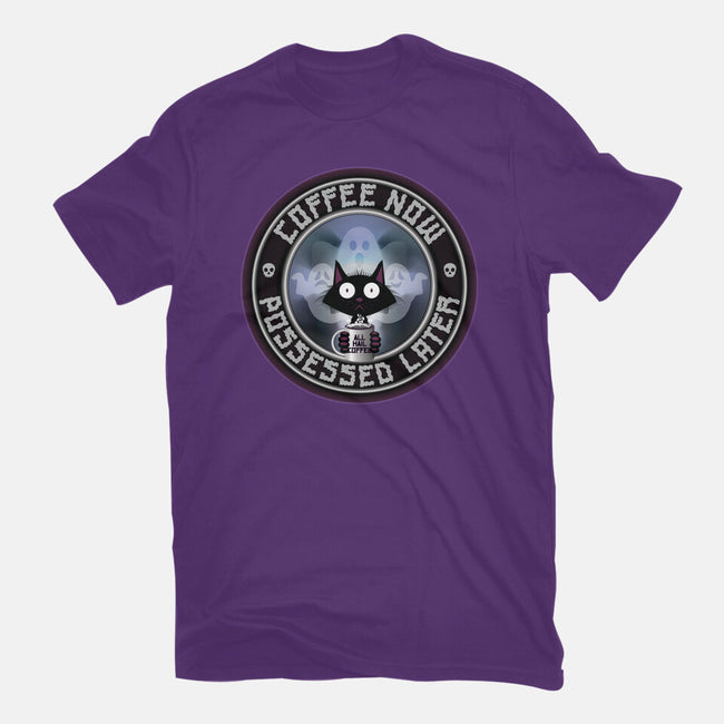 Coffee Now Possessed Later-Mens-Basic-Tee-Whimsical Thinker