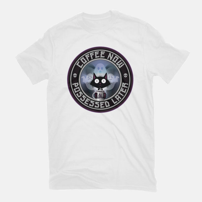 Coffee Now Possessed Later-Womens-Basic-Tee-Whimsical Thinker