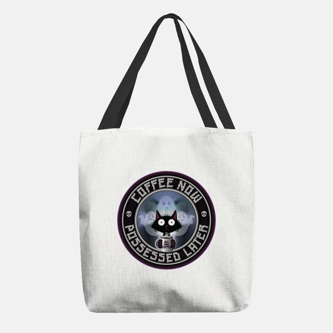 Coffee Now Possessed Later-None-Basic Tote-Bag-Whimsical Thinker