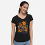 Tricks And Treats-Womens-V-Neck-Tee-Angoes25