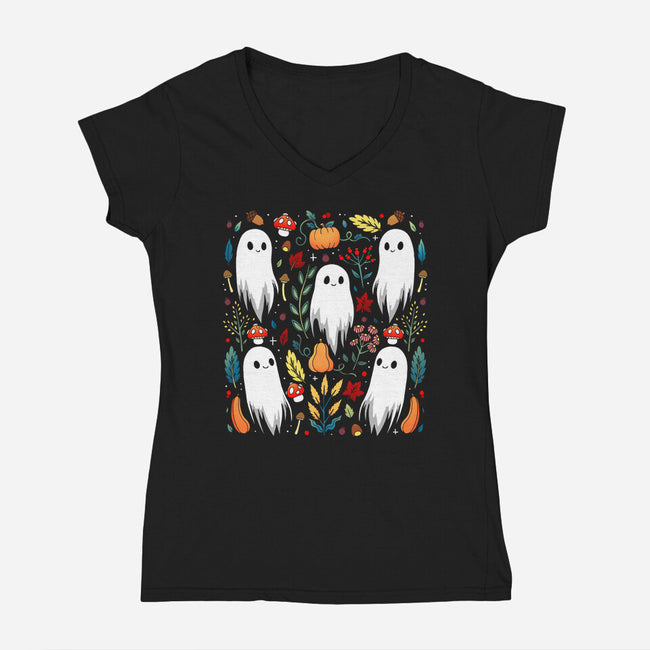 Ghost Nature-Womens-V-Neck-Tee-Vallina84