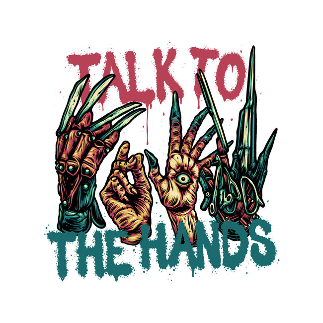 Talk To The Hands-Youth-Crew Neck-Sweatshirt-glitchygorilla