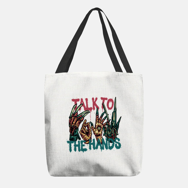 Talk To The Hands-None-Basic Tote-Bag-glitchygorilla