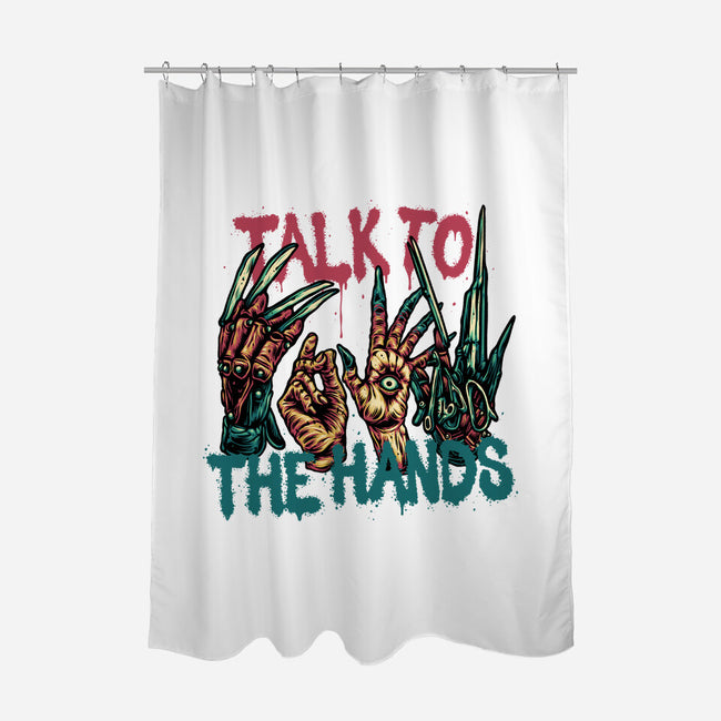 Talk To The Hands-None-Polyester-Shower Curtain-glitchygorilla