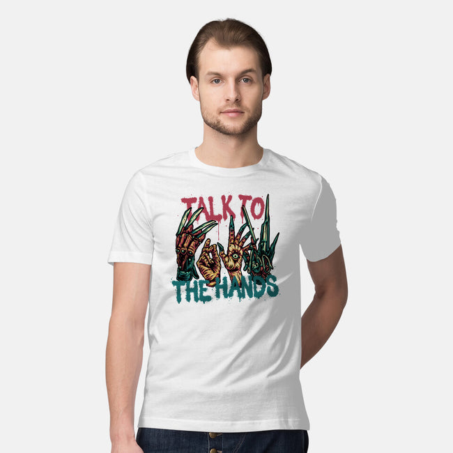 Talk To The Hands-Mens-Premium-Tee-glitchygorilla