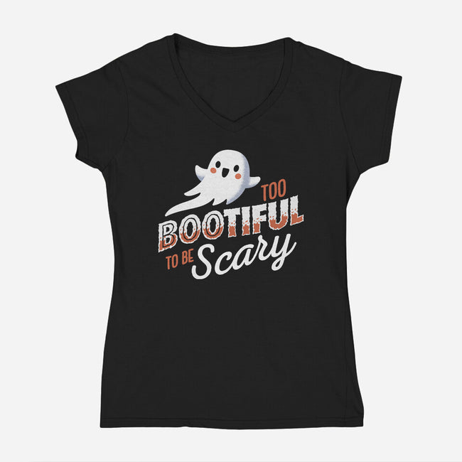 To Bootiful To Be Scary-Womens-V-Neck-Tee-Herk Up Tees