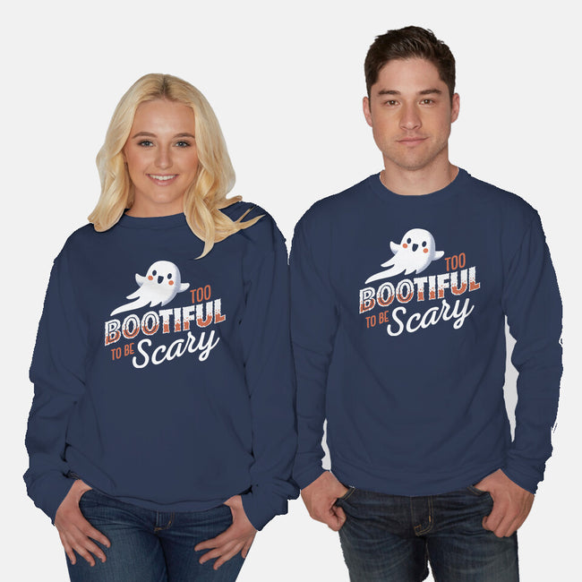 To Bootiful To Be Scary-Unisex-Crew Neck-Sweatshirt-Herk Up Tees