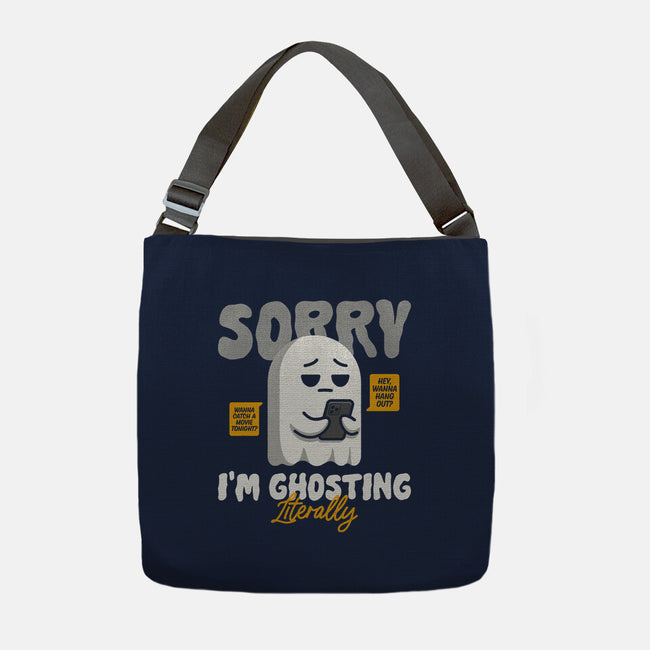 Literally Ghosting You-None-Adjustable Tote-Bag-Herk Up Tees