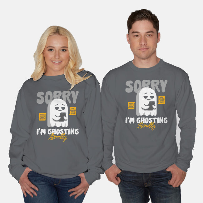 Literally Ghosting You-Unisex-Crew Neck-Sweatshirt-Herk Up Tees