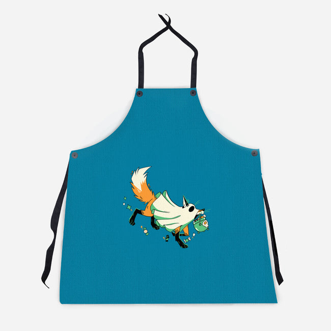 Fox Ghost-Unisex-Kitchen-Apron-GloamingFoxes