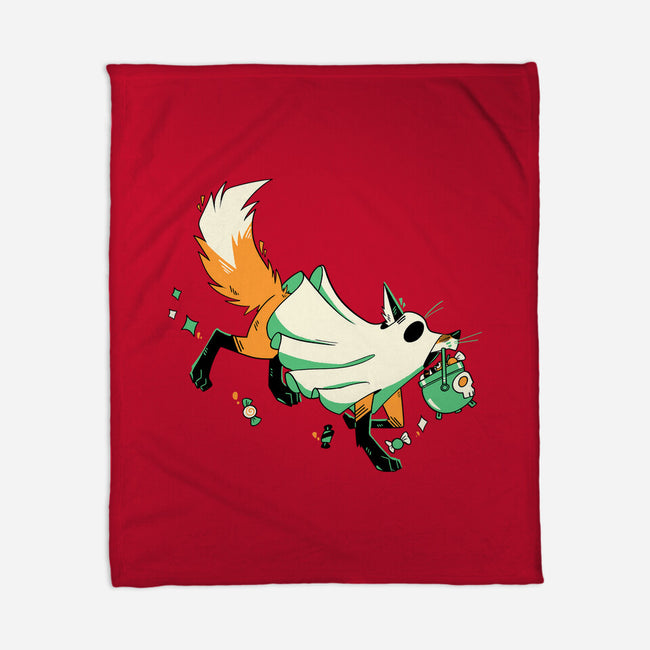 Fox Ghost-None-Fleece-Blanket-GloamingFoxes