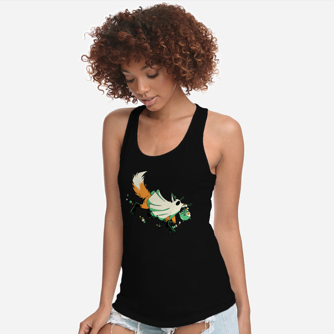 Fox Ghost-Womens-Racerback-Tank-GloamingFoxes