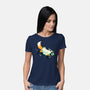 Fox Ghost-Womens-Basic-Tee-GloamingFoxes