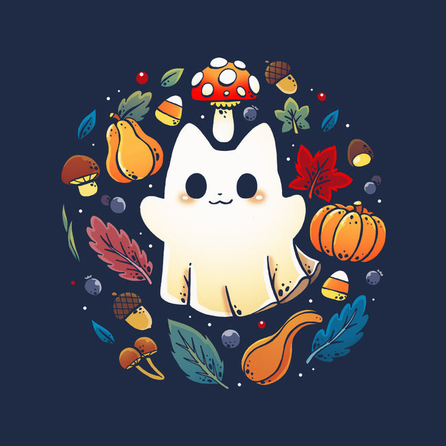 Kitten Ghost Autumn-None-Glossy-Sticker-Vallina84