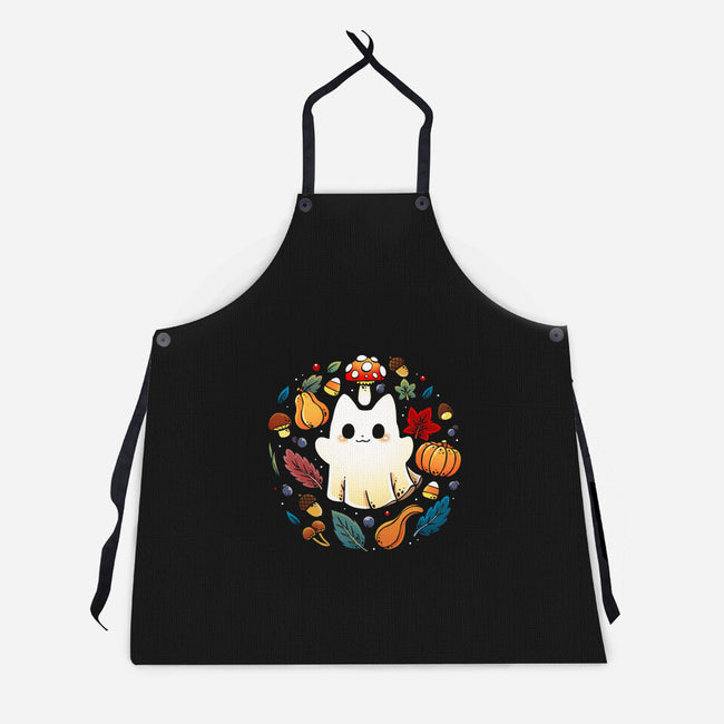 Kitten Ghost Autumn-Unisex-Kitchen-Apron-Vallina84