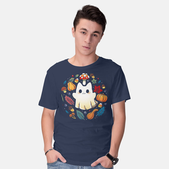 Kitten Ghost Autumn-Mens-Basic-Tee-Vallina84