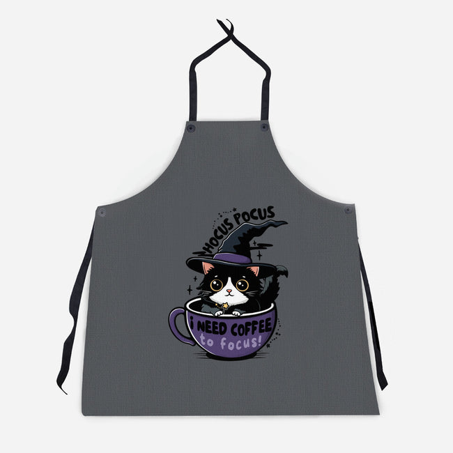 I Need Coffee To Focus-Unisex-Kitchen-Apron-Trendlory