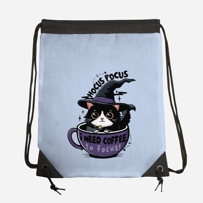 I Need Coffee To Focus-None-Drawstring-Bag-Trendlory