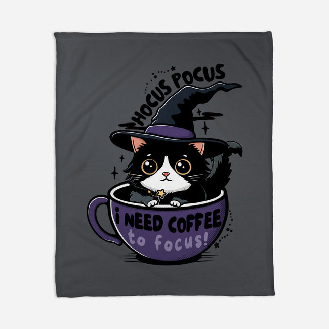 I Need Coffee To Focus-None-Fleece-Blanket-Trendlory