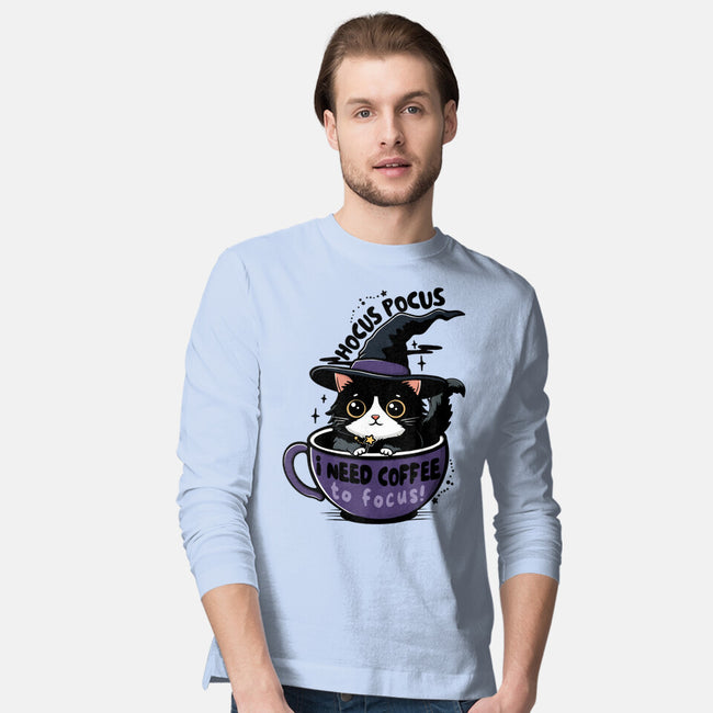 I Need Coffee To Focus-Mens-Long Sleeved-Tee-Trendlory