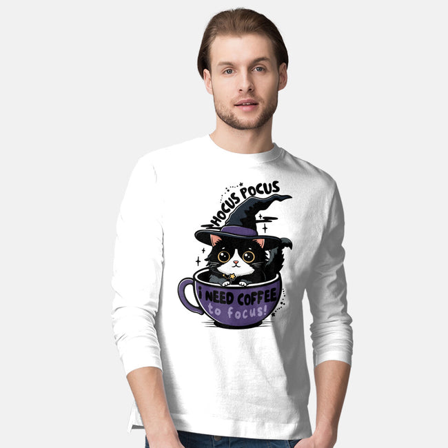 I Need Coffee To Focus-Mens-Long Sleeved-Tee-Trendlory