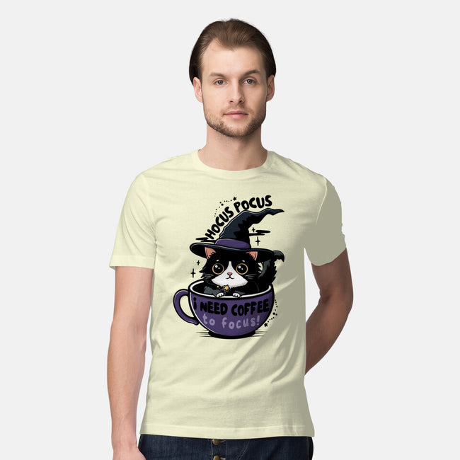 I Need Coffee To Focus-Mens-Premium-Tee-Trendlory