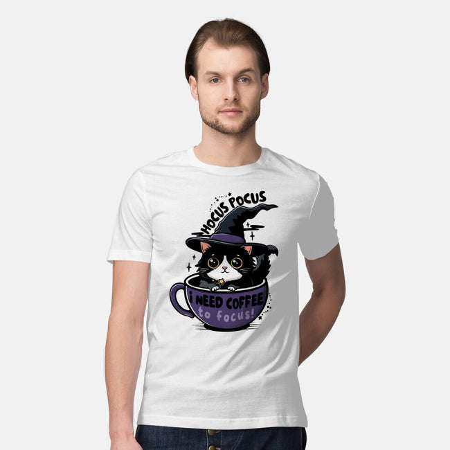 I Need Coffee To Focus-Mens-Premium-Tee-Trendlory