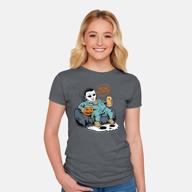 Fat Halloween-Womens-Fitted-Tee-spoilerinc