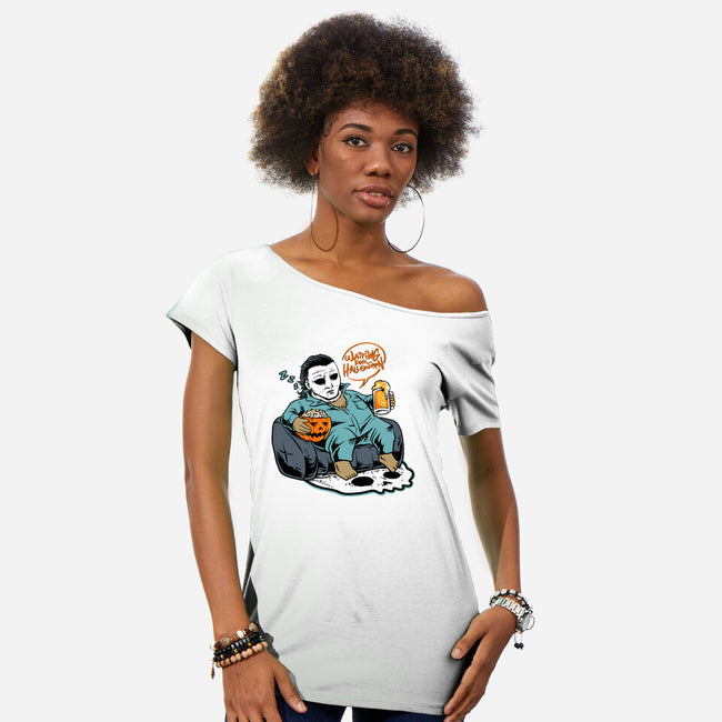 Fat Halloween-Womens-Off Shoulder-Tee-spoilerinc