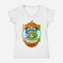 Spooky Doll-Womens-V-Neck-Tee-spoilerinc