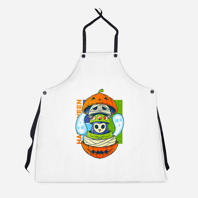 Spooky Doll-Unisex-Kitchen-Apron-spoilerinc