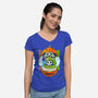 Spooky Doll-Womens-V-Neck-Tee-spoilerinc