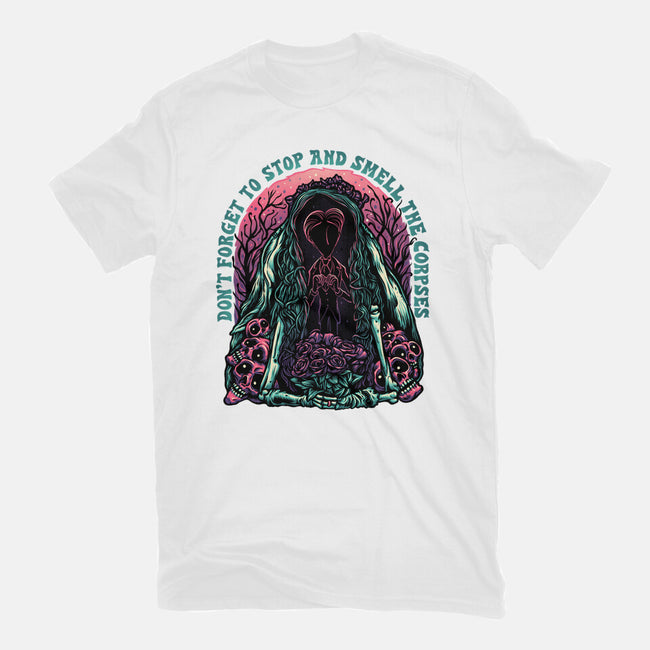 Smell The Corpses-Womens-Fitted-Tee-glitchygorilla