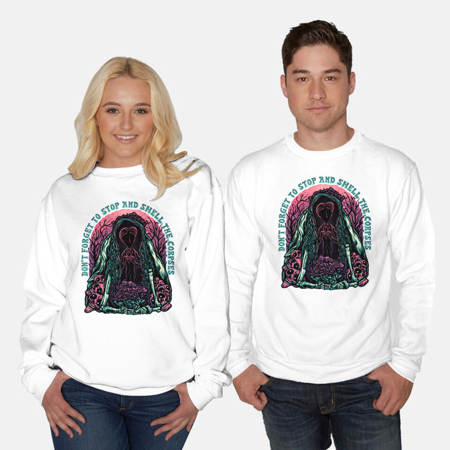 Smell The Corpses-Unisex-Crew Neck-Sweatshirt-glitchygorilla