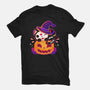 Kitten Witched Pumpkin-Mens-Heavyweight-Tee-Vallina84